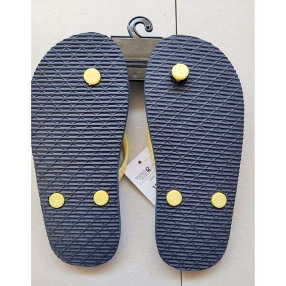 Chatties Boys Blue & Yellow Boss Camo Flip Flops Size 11/12 - Picture 2 of 2